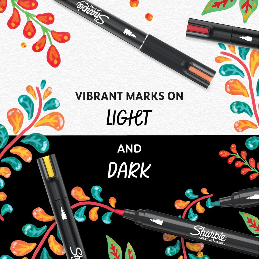 Sharpie Creative Markers, Water-Based Acrylic Markers, Brush Tip - 2196904
