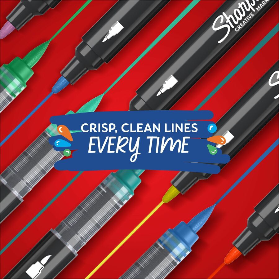 Sharpie Creative Markers, Water-Based Acrylic Markers, Brush Tip - 2196904