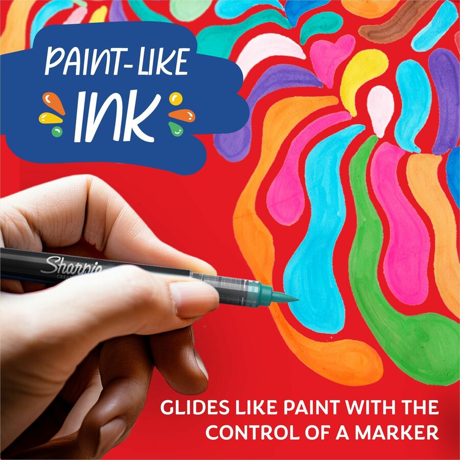 Sharpie Creative Markers, Water-Based Acrylic Markers, Brush Tip - 2196904