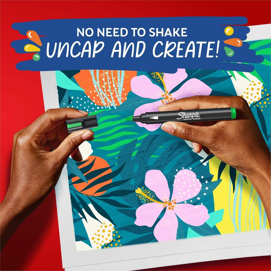 Sharpie Creative Markers, Water-Based Acrylic Markers, Bullet Tip - 2196906