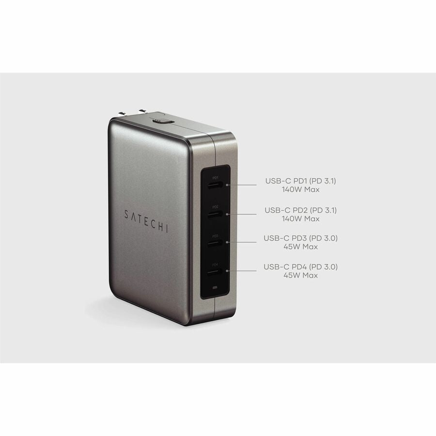 Satechi 145W USB-C 4-Port GaN Travel Charger - ST-W145GTM