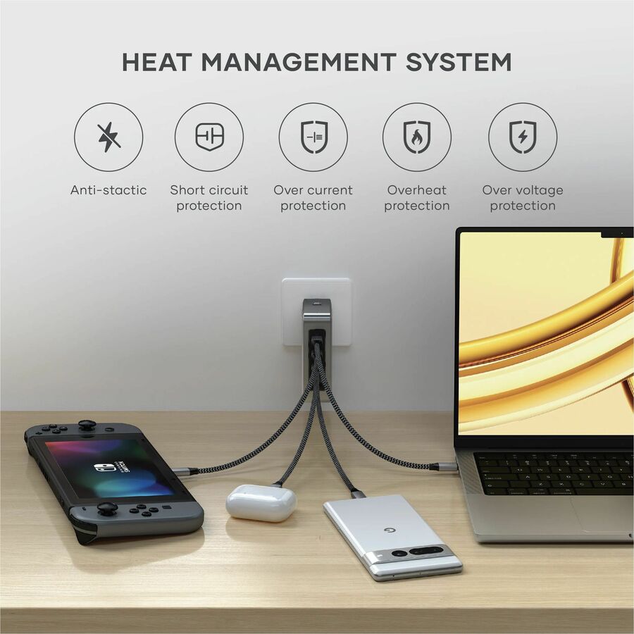 Satechi 145W USB-C 4-Port GaN Travel Charger - ST-W145GTM
