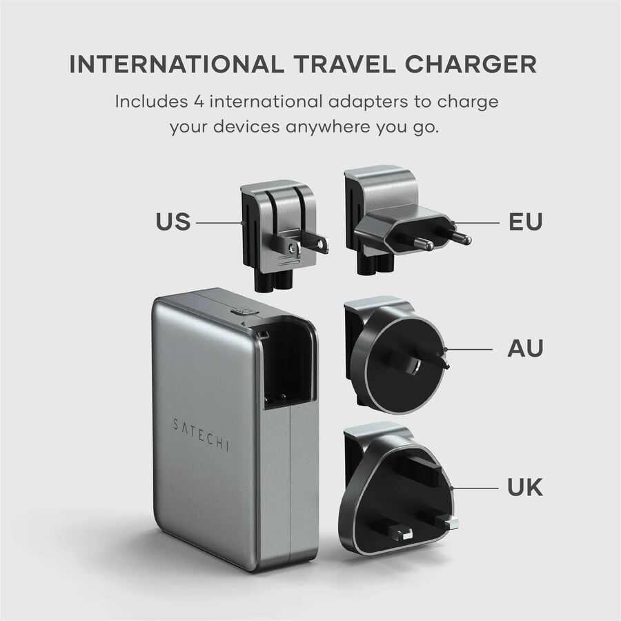 Satechi 145W USB-C 4-Port GaN Travel Charger - ST-W145GTM