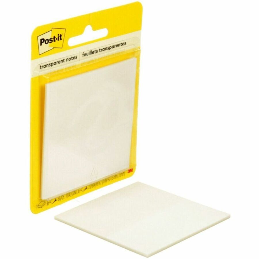 Post-it&reg; Transparent Notes 3x3 Clear - 600-TRSPT-10PK