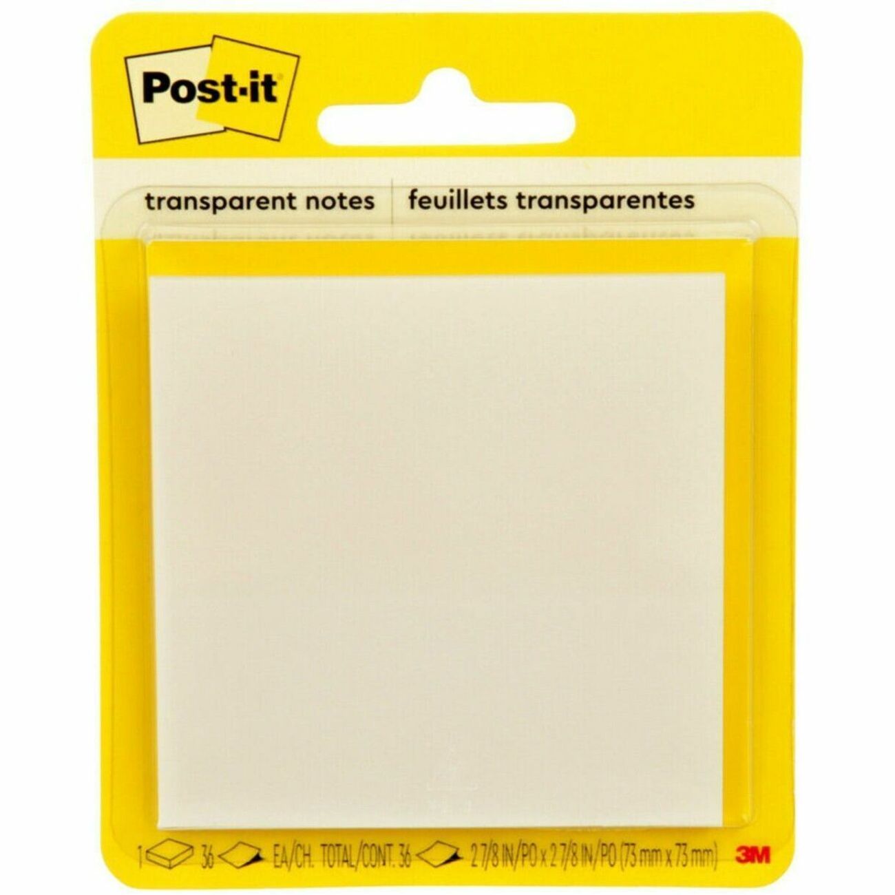 Post-it&reg; Transparent Notes 3x3 Clear