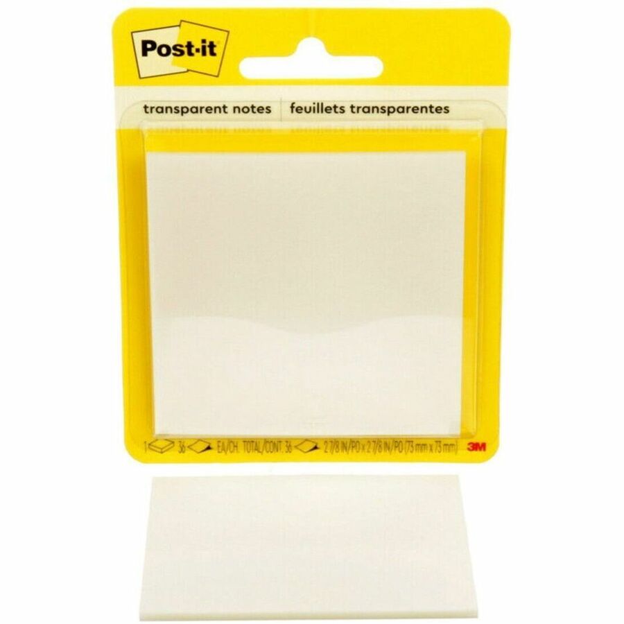 Post-it&reg; Transparent Notes 3x3 Clear - 600-TRSPT-10PK