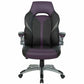 OSP Furniture Black Leather Gaming Chair - ORN25-PRL