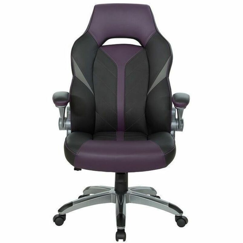 OSP Furniture Black Leather Gaming Chair - ORN25-PRL