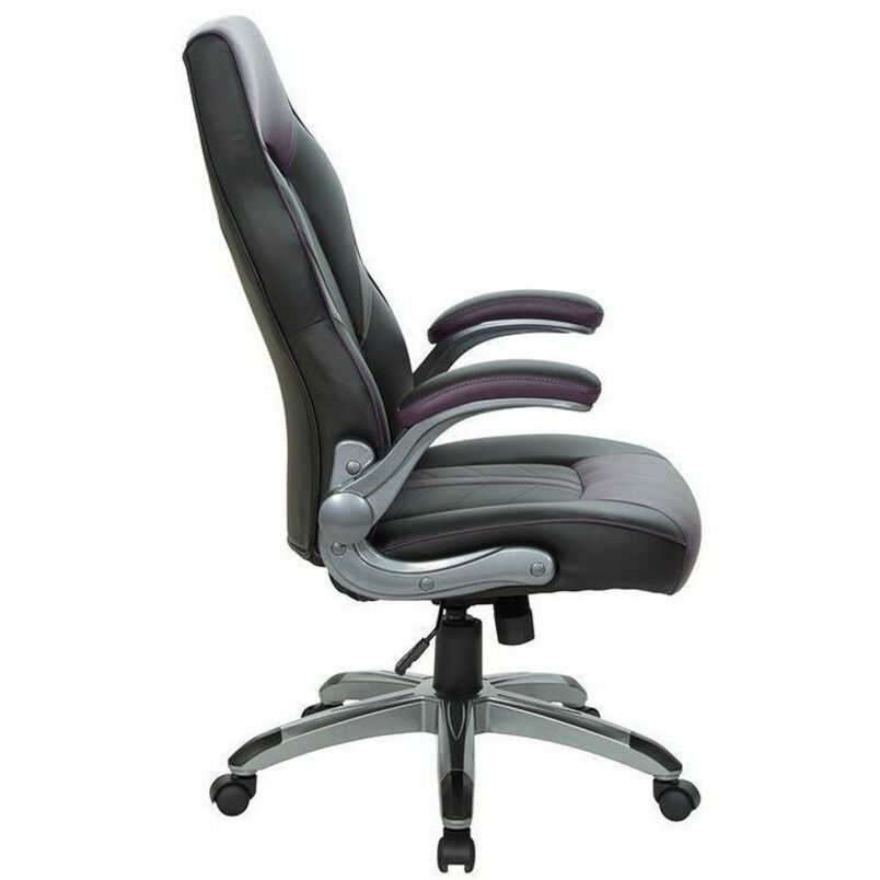 OSP Furniture Black Leather Gaming Chair - ORN25-PRL