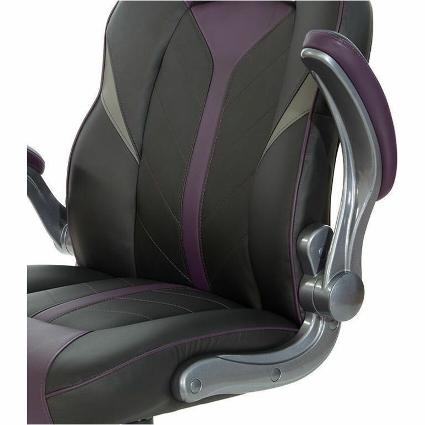 OSP Furniture Black Leather Gaming Chair - ORN25-PRL