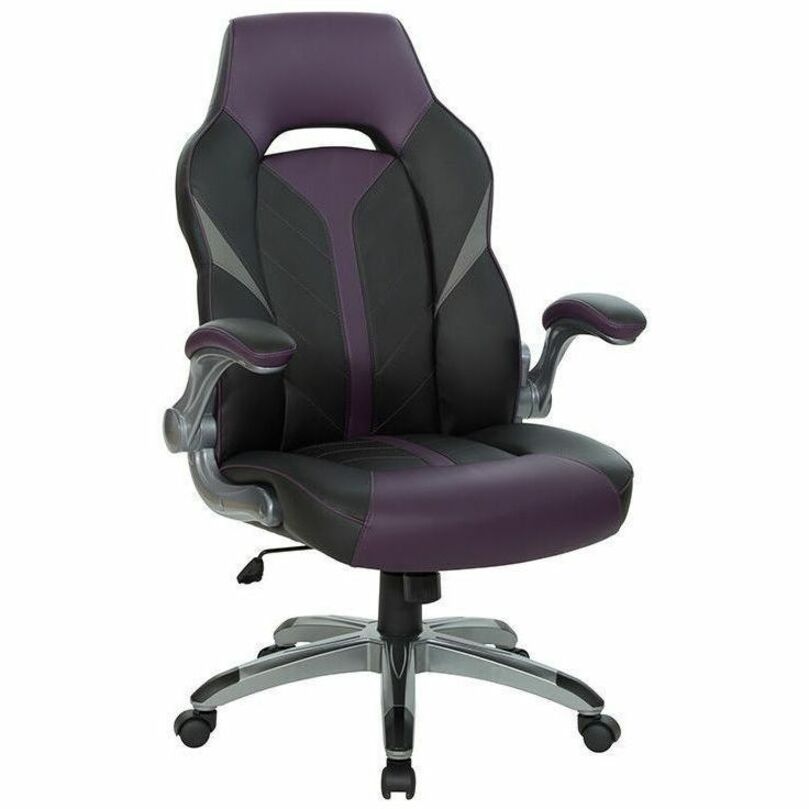 OSP Furniture Black Leather Gaming Chair - ORN25-PRL