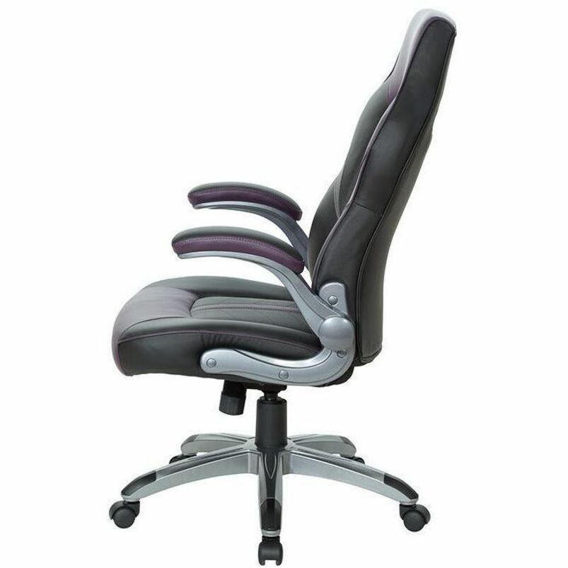OSP Furniture Black Leather Gaming Chair - ORN25-PRL