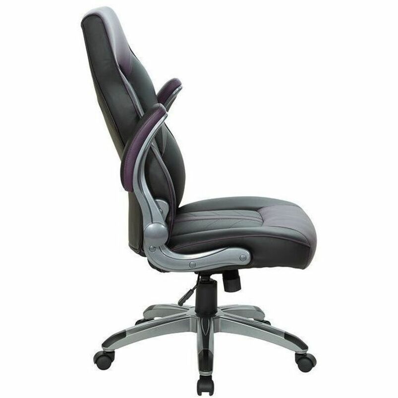 OSP Furniture Black Leather Gaming Chair - ORN25-PRL