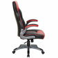 OSP Furniture Black Leather Gaming Chair - ORN25-RD