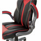 OSP Furniture Black Leather Gaming Chair - ORN25-RD