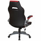 OSP Furniture Black Leather Gaming Chair - ORN25-RD