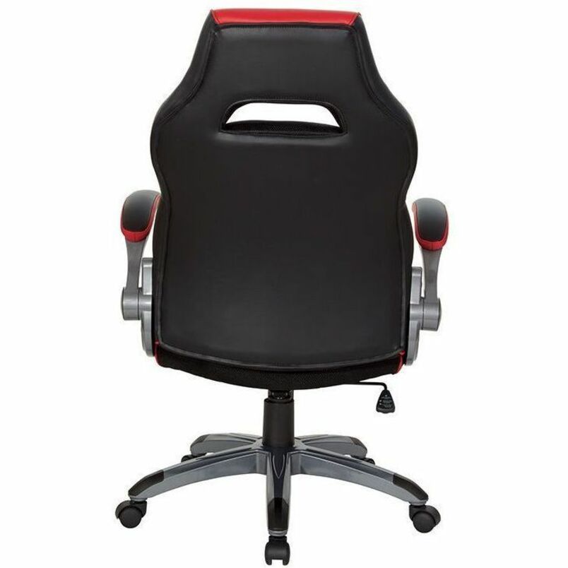 OSP Furniture Black Leather Gaming Chair - ORN25-RD