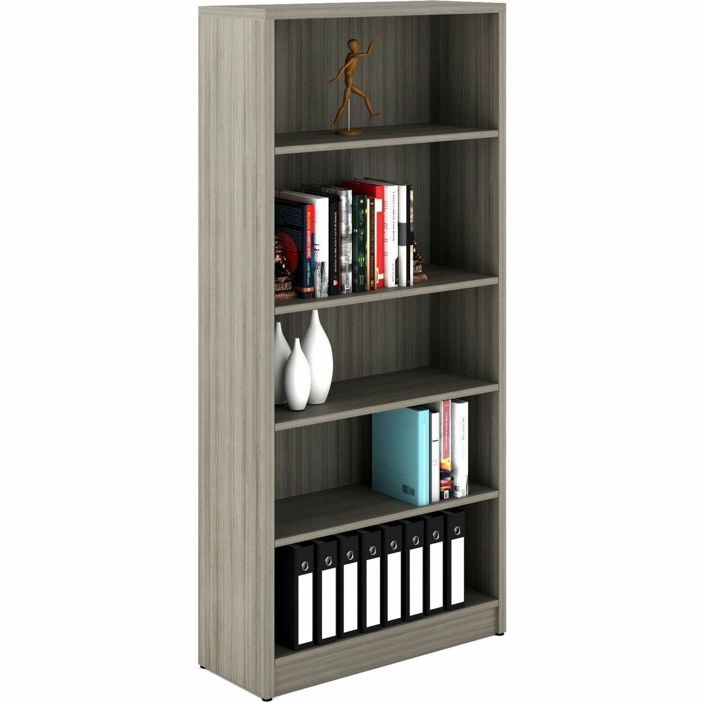 Newland 65.6" Bookcase, Noce Grigio