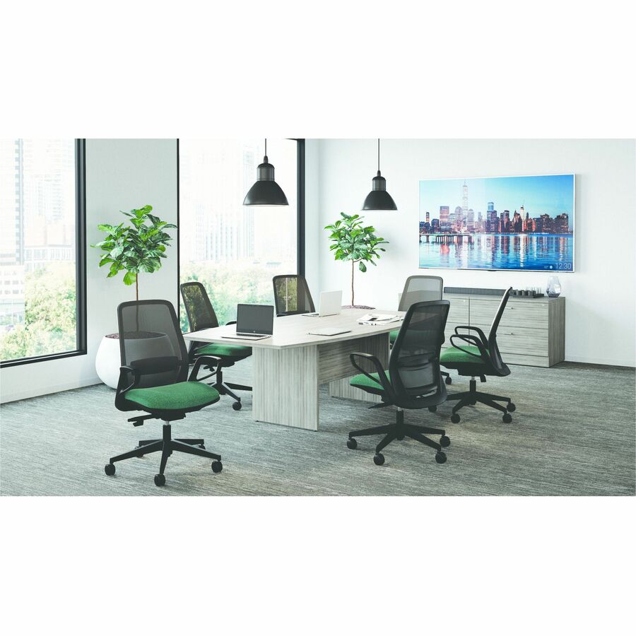 Newland 96" Boat Shaped Conference Table, Absolute Acajou - NL96BT ACJ