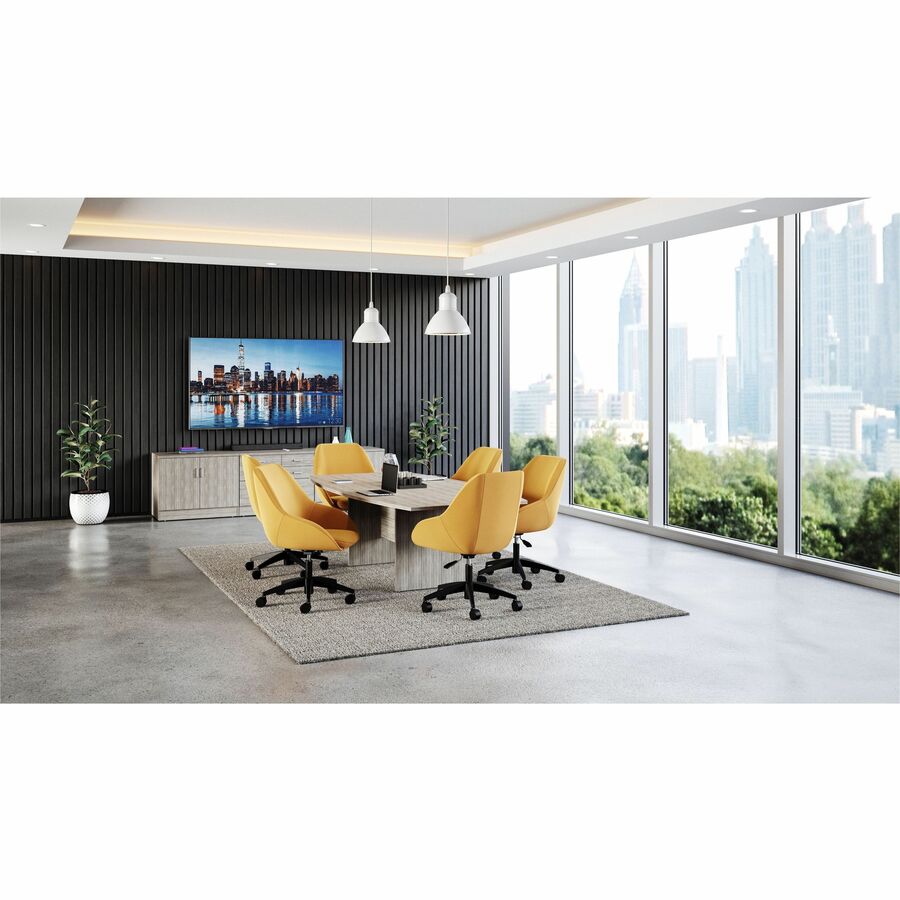 Newland 96" Boat Shaped Conference Table, Absolute Acajou - NL96BT ACJ