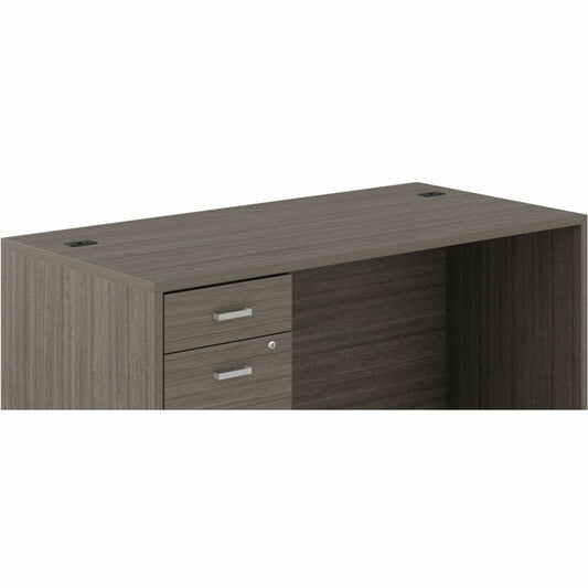 Newland 60" x 30" Rectangular Single Hanging Pedestal Desk, Absolute Acajou