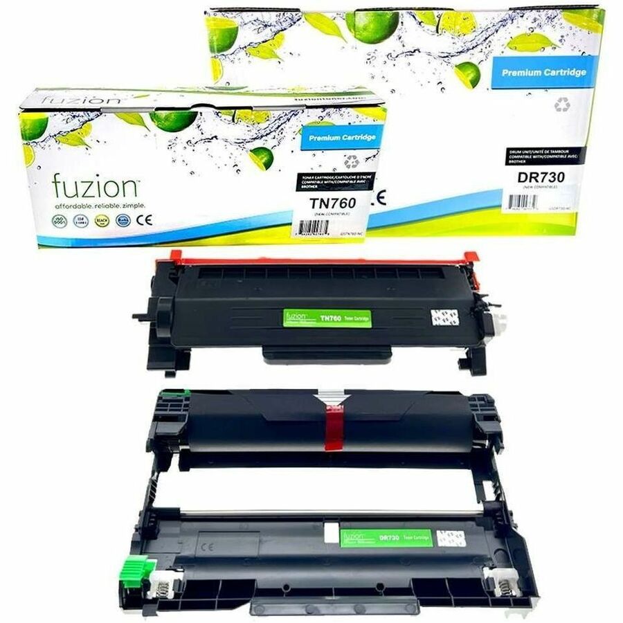 fuzion Compatible Toner & Drum Combo for Brother TN760 / DR730