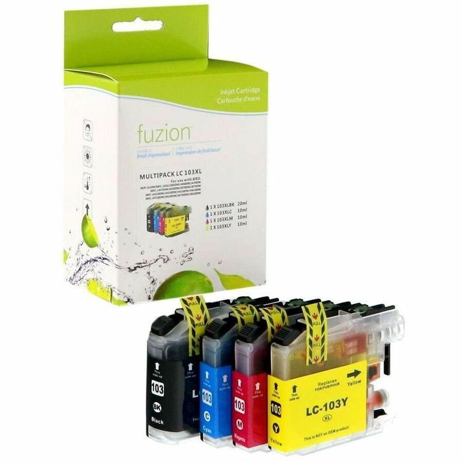 fuzion Compatible Inkjet Set for Brother LC103 - C/K/M/Y