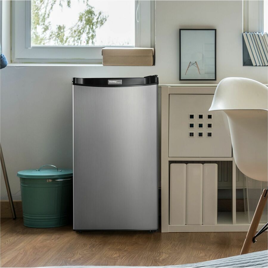 Danby Designer 3.2 cu. ft. Compact Fridge in Stainless Steel - DCR032A2BSLDD