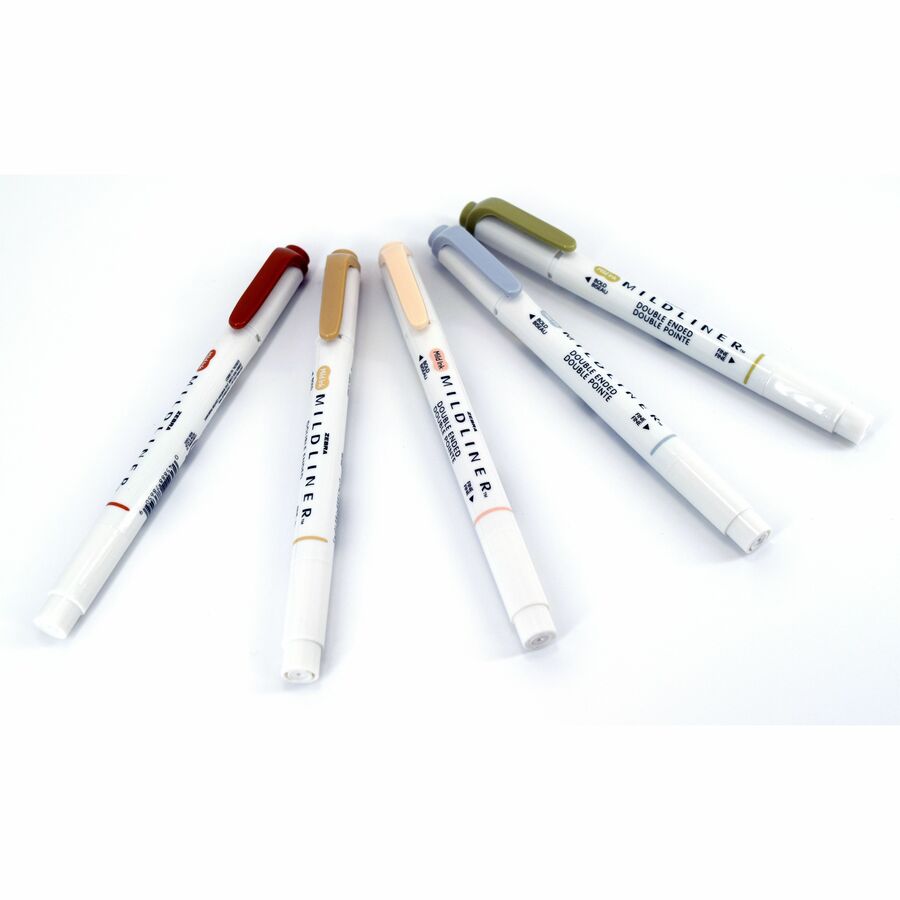 Zebra Mildliner Double-Ended Creative Highlighter Set - Neutral 5-Pack - 78605
