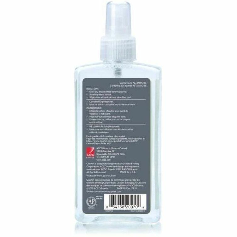 Quartet Dry-Erase Board Cleaner, 8 oz. (250 mL) - 3413820070
