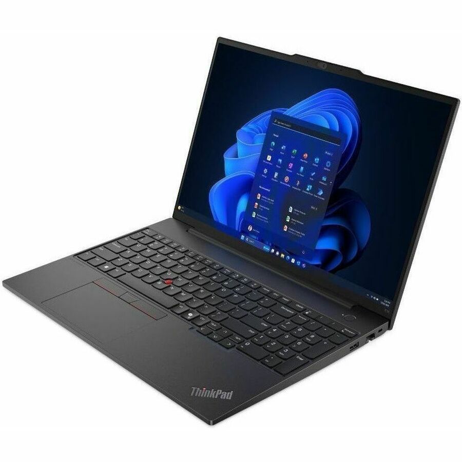 Lenovo ThinkPad E16 Gen 2 21M5000HUS 16" Notebook - WUXGA - AMD Ryzen 5 7535U - 8 GB - 256 GB SSD - English Keyboard - Black - 21M5000HUS