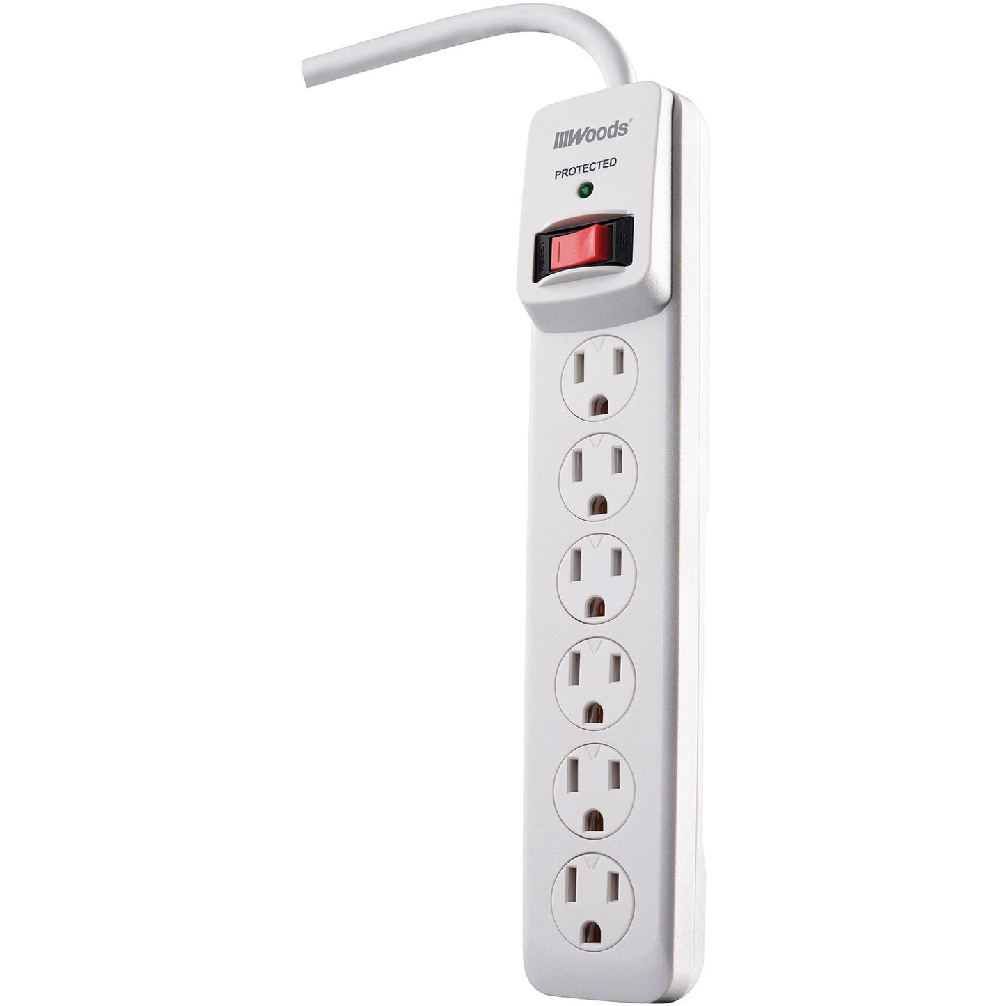 Woods 6-Outlet Electronics Surge Protector