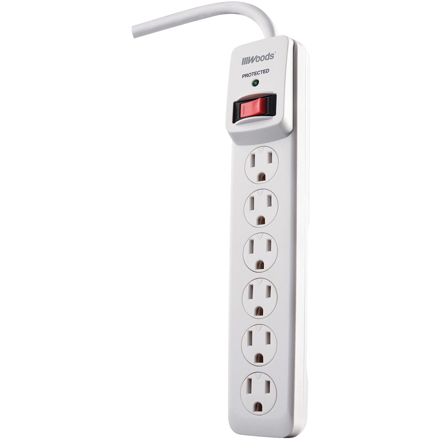 Woods 6-Outlet Electronics Surge Protector