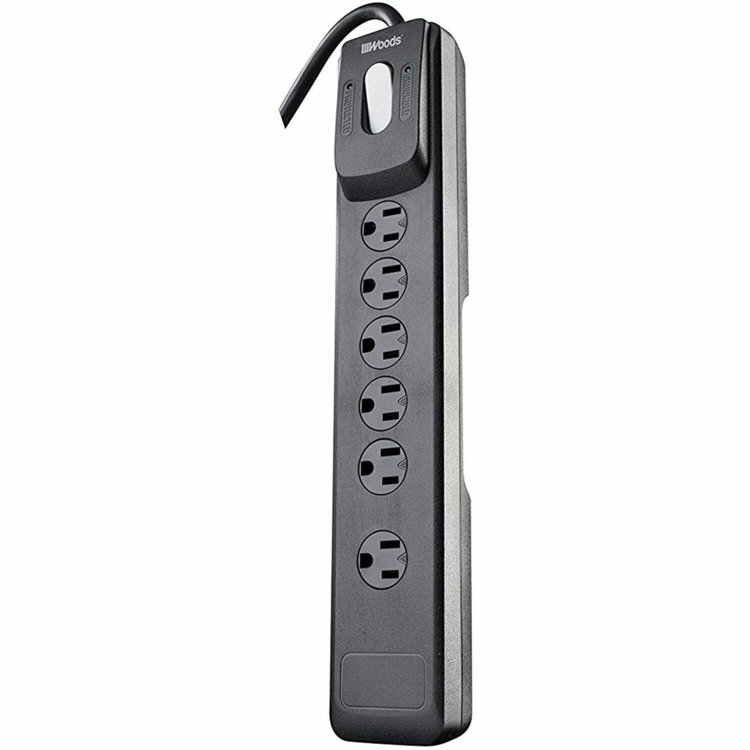 Woods 6-Outlet Electronics Surge Protector