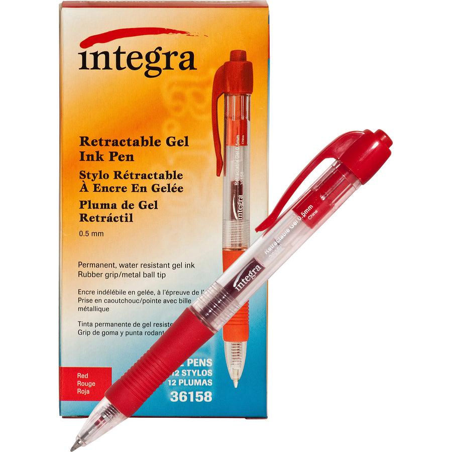 Integra Retractable 0.5mm Gel Pens - 36158NVXC