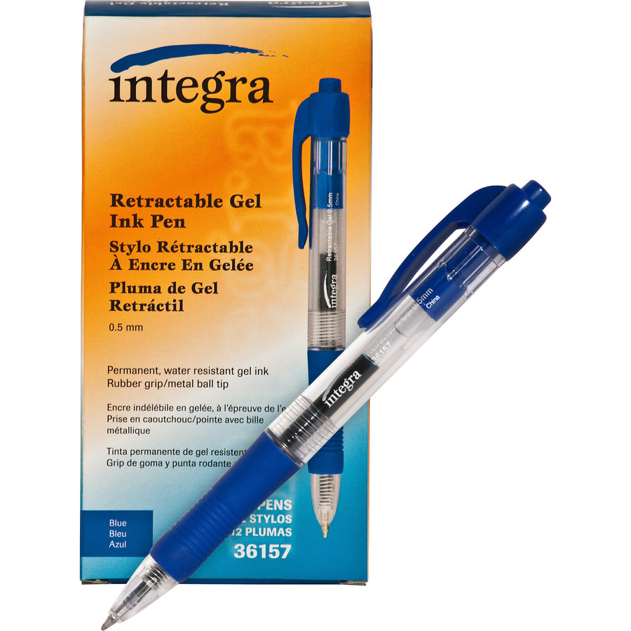Integra Retractable 0.5mm Gel Pens - 36157NVXC