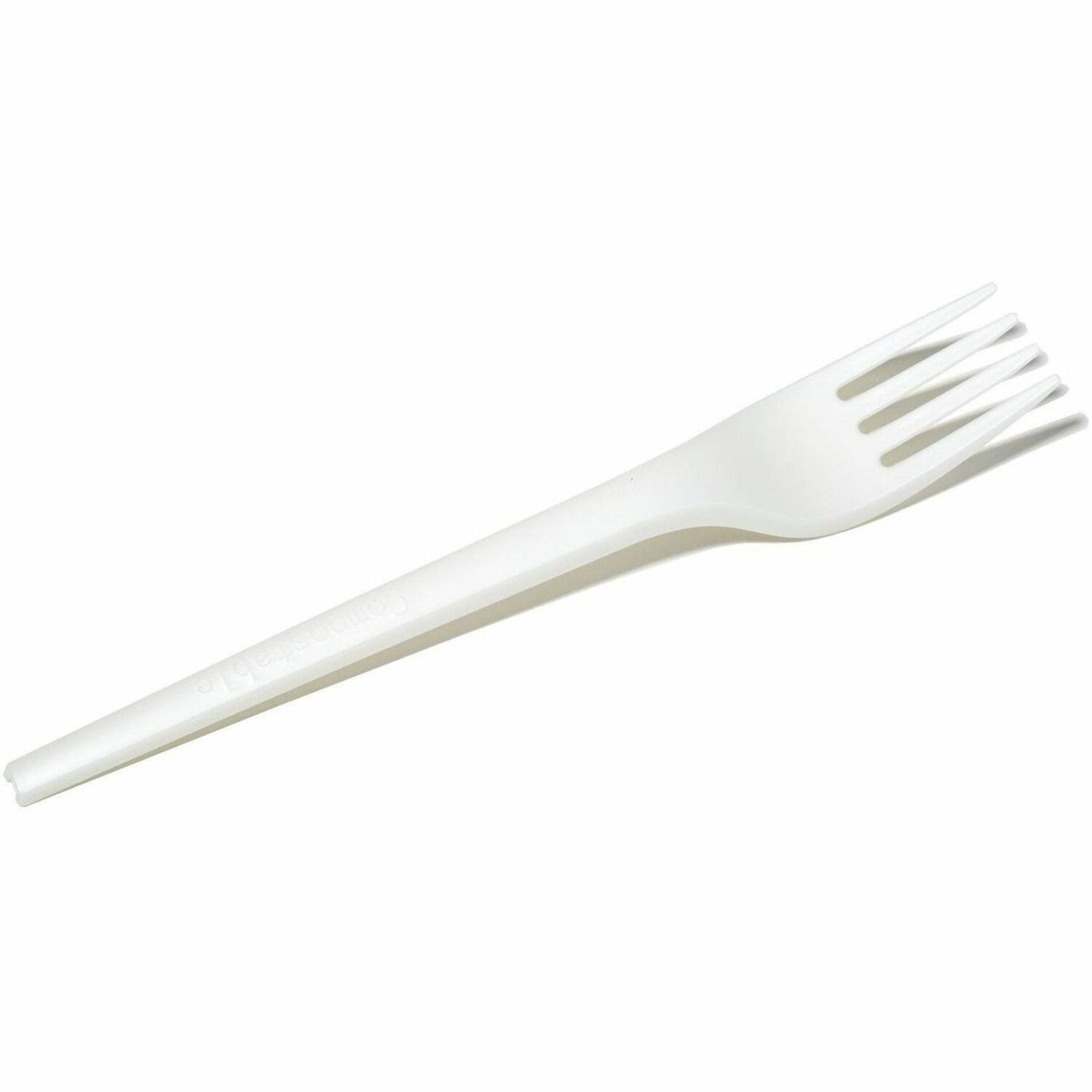 Eco Guardian 6.5" CPLA Fork, Natural White, Compostable
