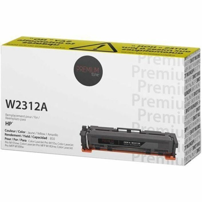 Premium Tone Laser Toner Cartridge W2312A - Yellow - 1 Each - NCHPW2312A