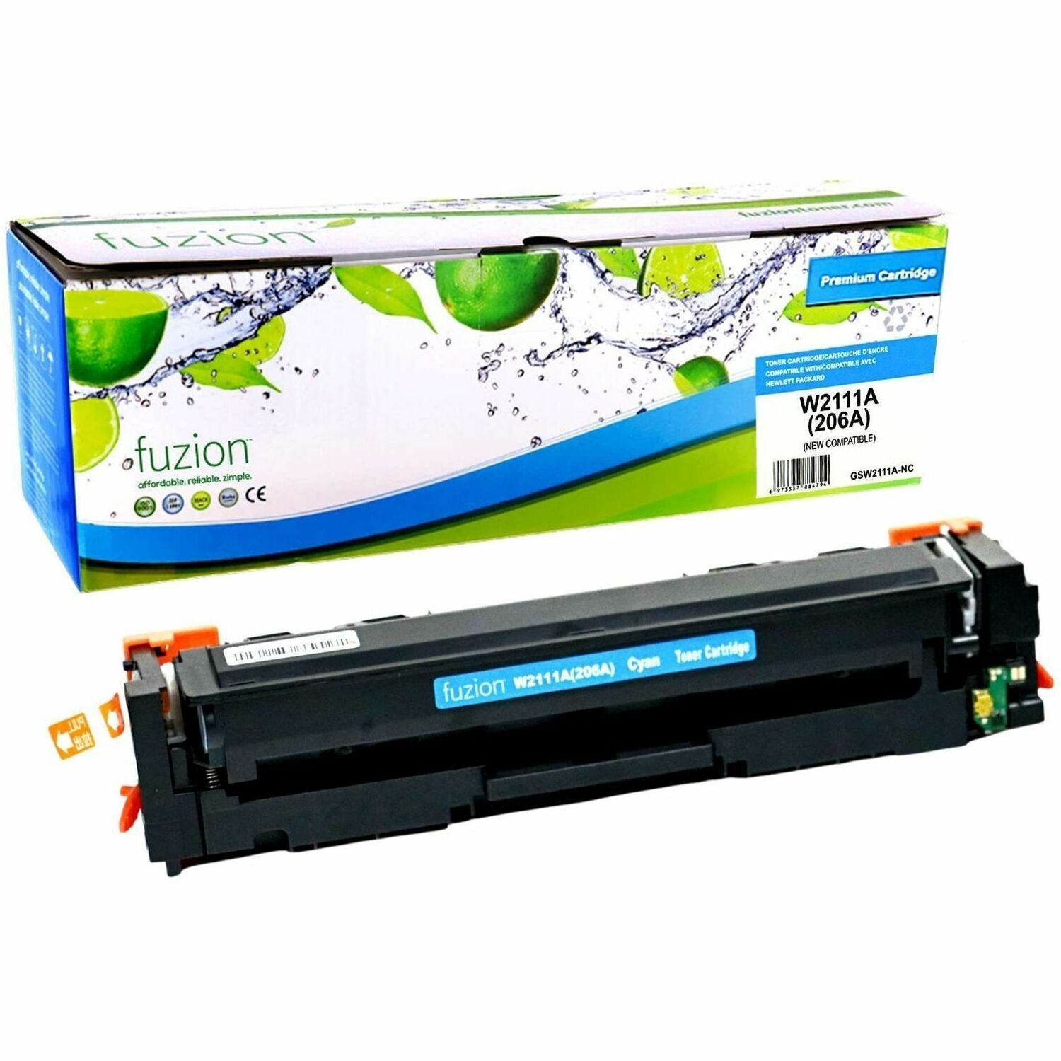 fuzion Compatible Toner for HP W2111A (206A) - Cyan