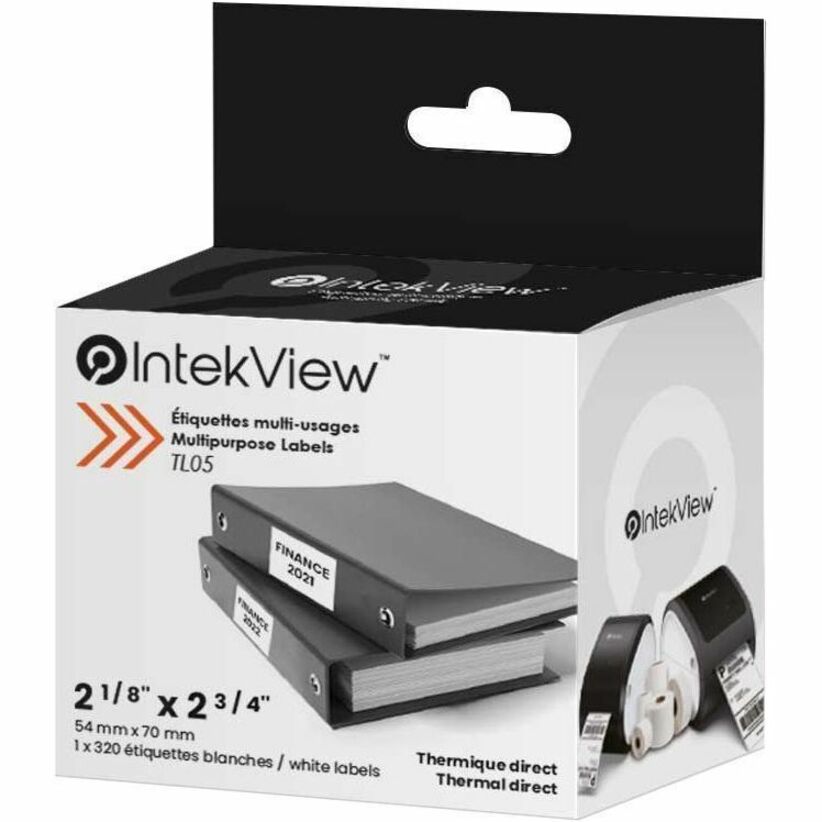 IntekView Multipurpose Labels - 2 1 / 8" x 2 3 / 4" (1 x 320) - TL05