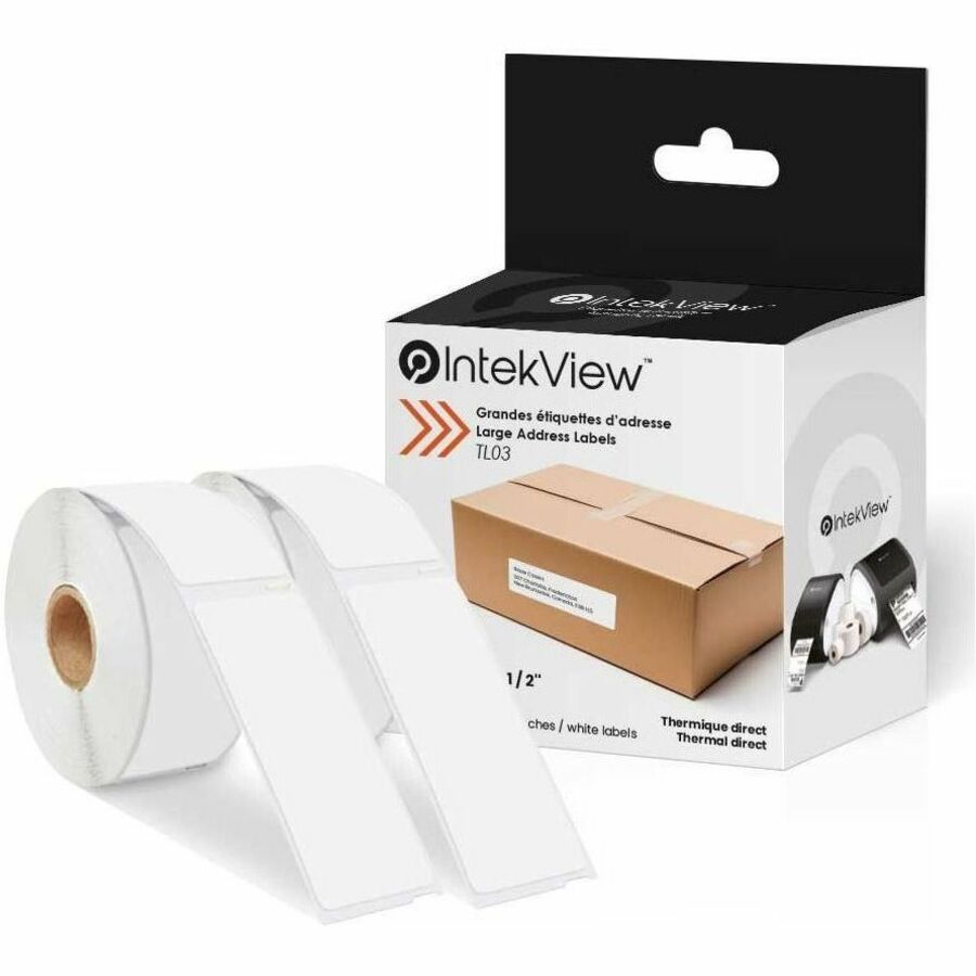 IntekView Large Address Labels - 1 4 / 10" x 3 1 / 2" (2 x 260)