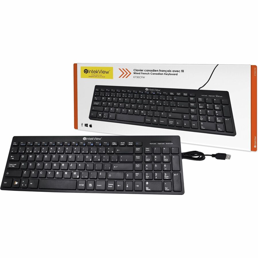 IntekView Wired Slim Keyboard V.2 French Canadian - K730CFW - K730CFW