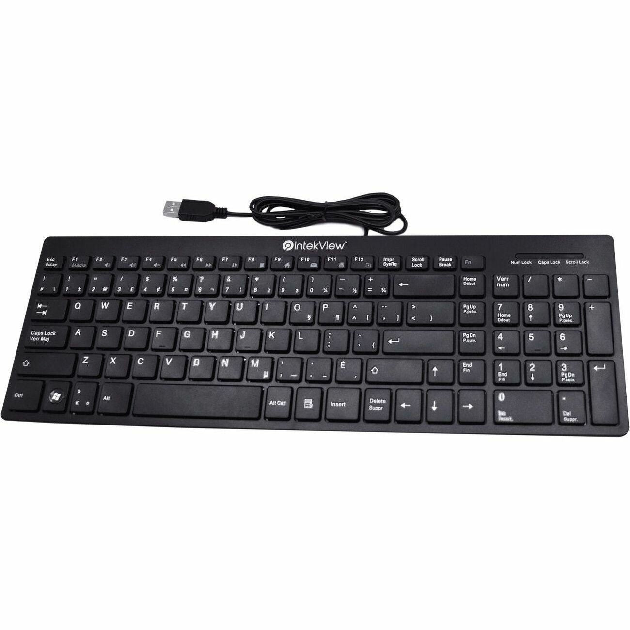 IntekView Wired Slim Keyboard V.2 French Canadian - K730CFW