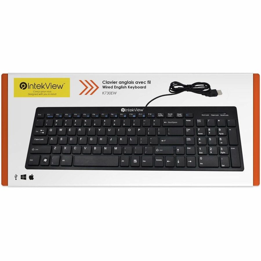 IntekView Wired Slim Keyboard V.2 English - K730EW - K730EW