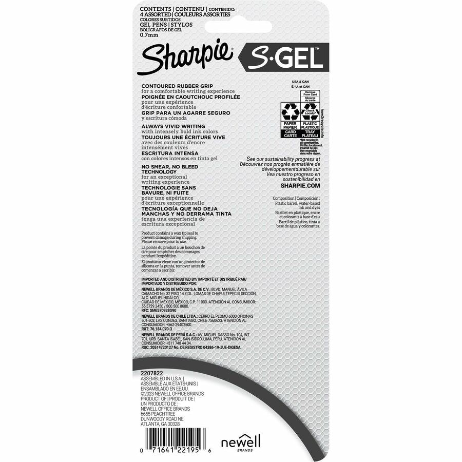 Sharpie S-Gel, White Fashion Barrel, Medium Point (0.7mm) - 2206098