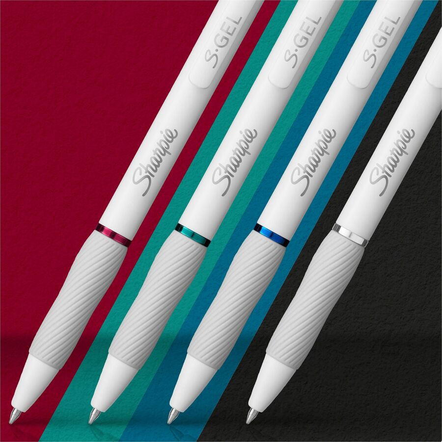Sharpie S-Gel, White Fashion Barrel, Medium Point (0.7mm) - 2206098