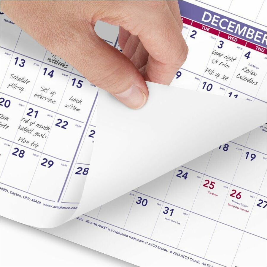 At-A-Glance 2025 Yearly Wall Calendar, Extra Large, 24" x 36" - PM122825
