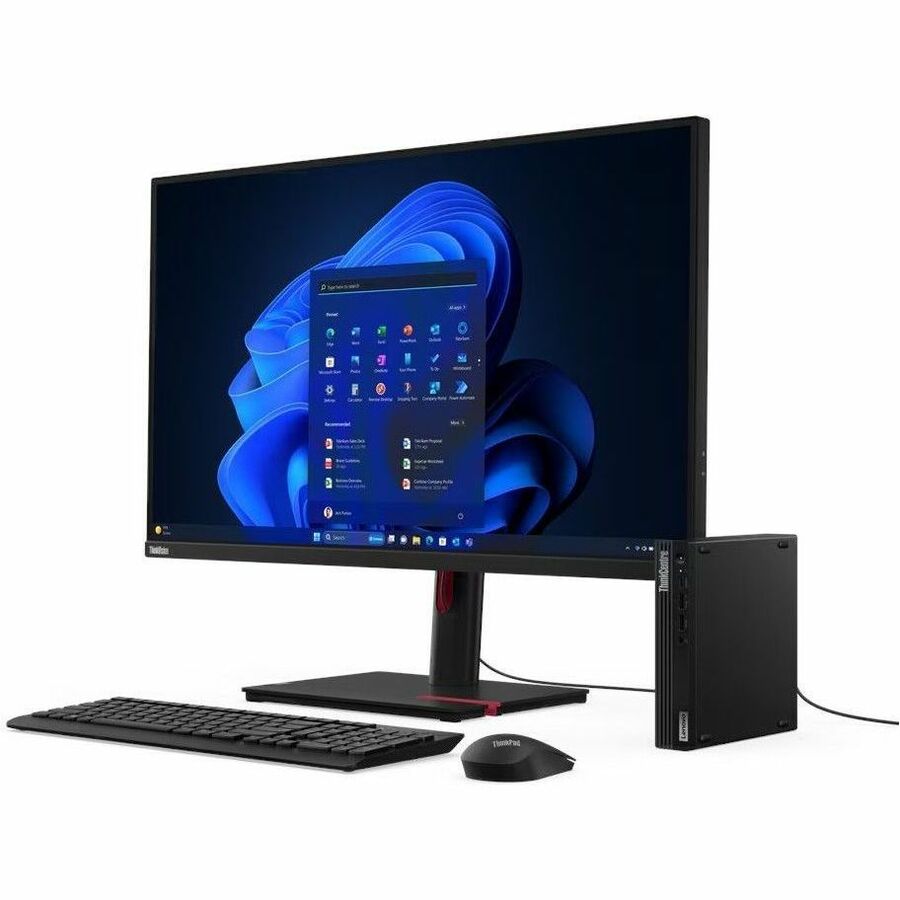 Lenovo ThinkCentre M70q Gen 5 12TD001SUS Desktop Computer - Intel Core i7 14th Gen i7-14700T - vPro Technology - 32 GB - 1 TB SSD - Tiny - Black - 12TD001SUS