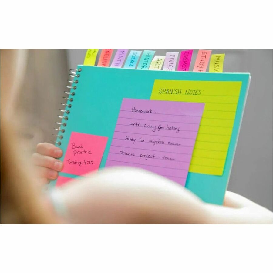 Post-it&reg; Super Sticky Notes 654-5SSPST, 3 in x 3 in (76 mm x 76 mm) - 654-5SSPST