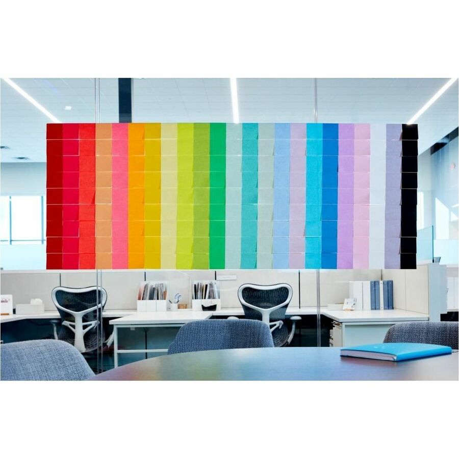 Post-it&reg; Super Sticky Notes, 3 in x 3 in, Aqua Wave, 5 Pads/Pack, 90 Sheets/Pad - 654-5SSWA